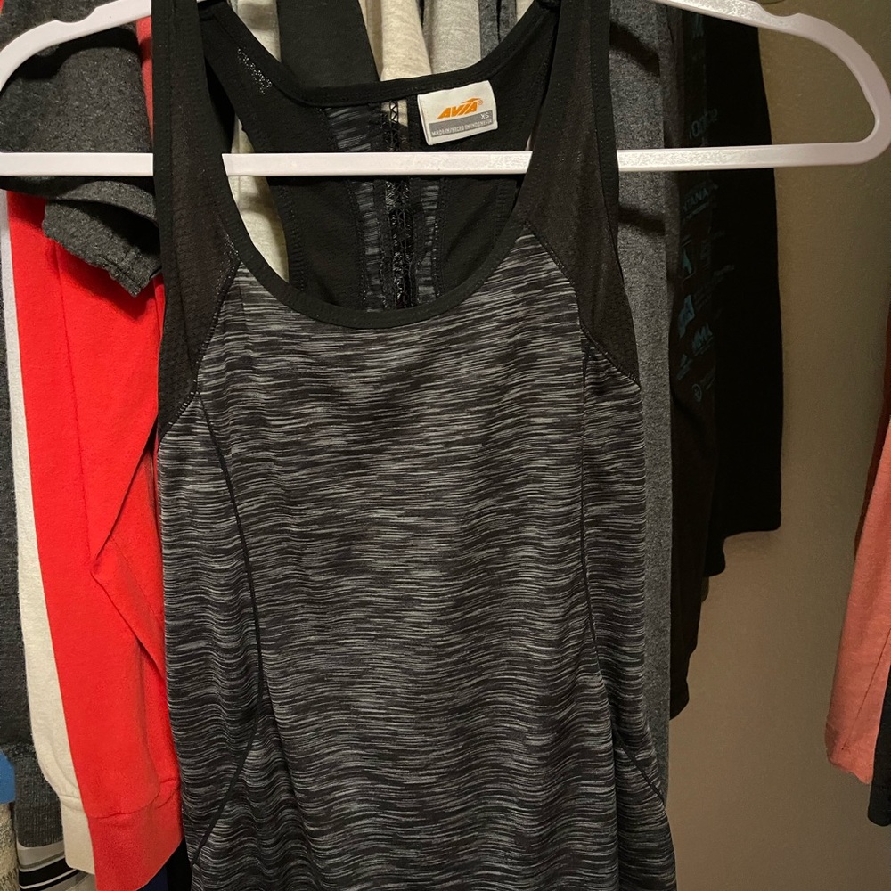 Black sports tank top